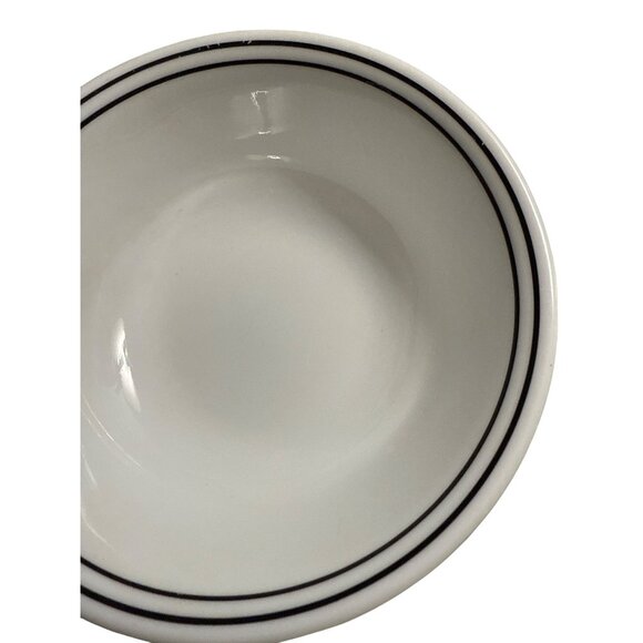 Corelle By Corning City Block Black Double Stripe Cereal Bowl White 6.25” USA - Picture 2 of 6